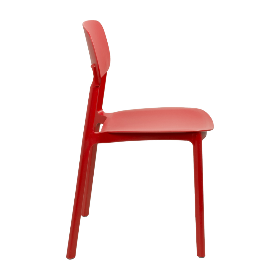 Silla apilable de plástico rígido 