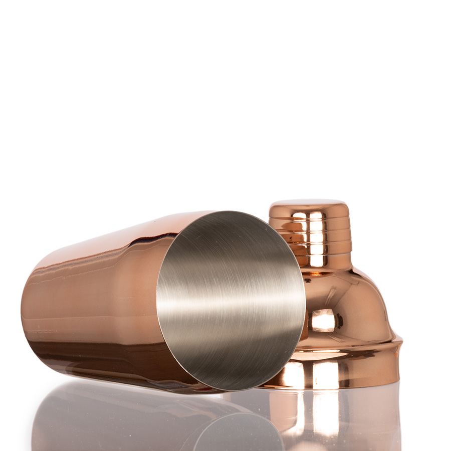 Coctelera metálica encobrizada 