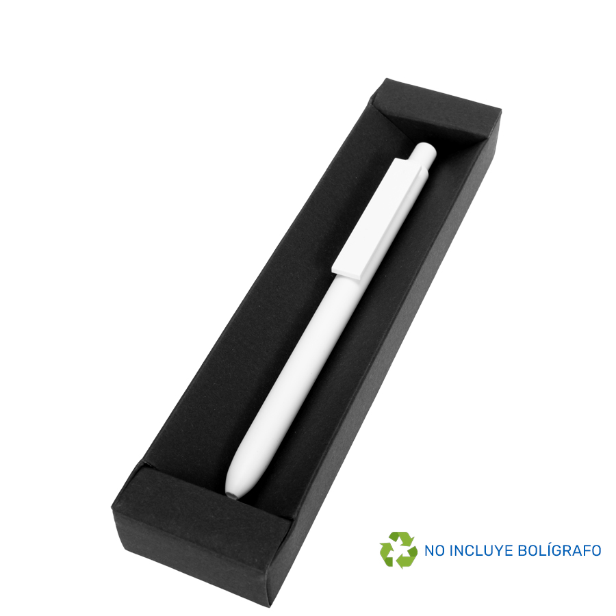 Estuche Porta-Lápiz o Bolígrafo, en cartón negro.
