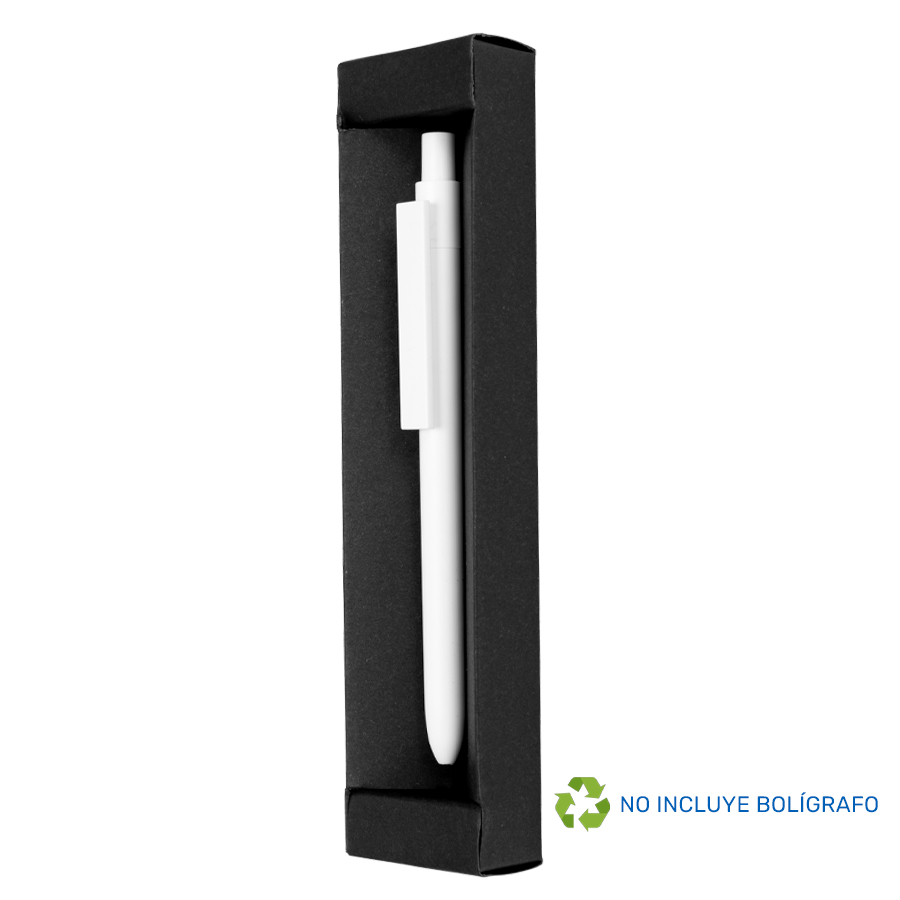 Estuche Porta-Lápiz o Bolígrafo, en cartón negro.