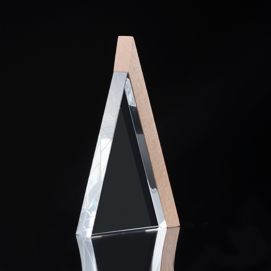 Trofeo Galvano de Madera y Cristal 