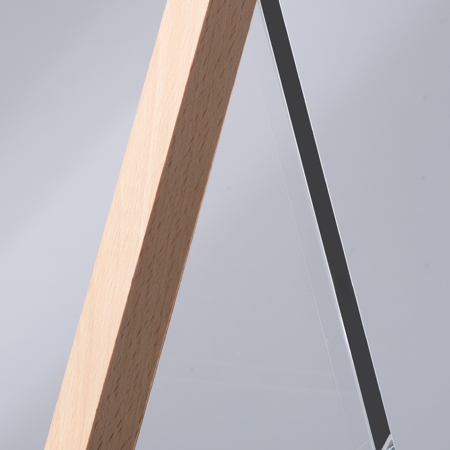 Trofeo Galvano de Madera y Cristal 