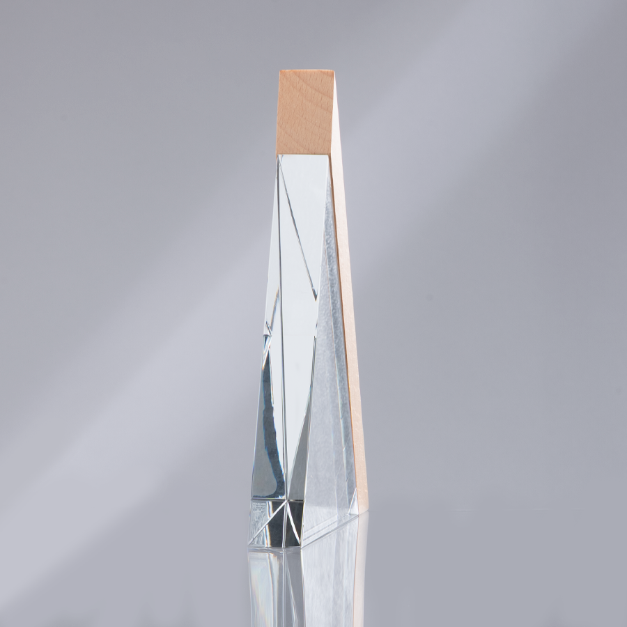Trofeo Galvano de Madera y Cristal 