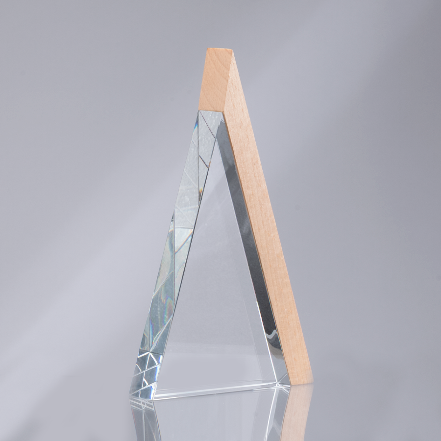 Trofeo Galvano de Madera y Cristal 